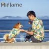 Vêtements pour chiens Miflame Hawaii Beach Chemise décontractée pour chien et propriétaire Tenues assorties Schnauzer Shiba Inu Beagle Vêtements assortis pour animaux de compagnie et propriétaire 230828