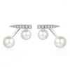 Boucles d'oreilles à tige en argent sterling 2023 S925, style moissanite, perle, cerise, douce, mignonne, simple, excellente, avancée, pour femmes