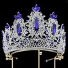 Haarspeldjes DIEZI 2023 Barok Vintage Zilveren Kleur Kristal Tiara Kroon Meisjes Bruiloft Bruidsjurk Sieraden Accessoires