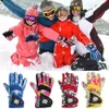 Kinder Fäustlinge Kinder Kinder Winter Warme Einfarbig Handschuhe Junge Mädchen Ski Lange ärmeln Fäustlinge Winddicht Wasserdicht Verdicken 230828