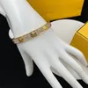 Классический роскошный дизайнерский ювелирный брак браслет женский модные браслеты золотые хрустальные браслеты для женщин F