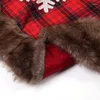 Kerstversiering 1pcs Pluche Boom Rok Decoratieve Sneeuwvlok Patch Plaid 120CM Rand slijtvaste Deken 2023