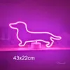 Dog Neon Sign Light LED Animal Modeling Decoration Lamp Nightlight Ornaments for Home Room Party Wedding Birthday Holiday HKD230825