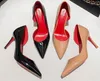 New Black Pointed Lacquer Leather Side Air High Heels Women's Thin Heel Temperament Sexy Single Shoe Large Size 34-43