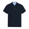 Herren Polos Summer Soup Label Einfarbiges Revers Kurzarm Mode Business Casual POIO Hemd