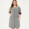 Abiti 2020 Autumn Womens Plus size abiti da caccia Houndstooth Ladies Elegant Dresses Woman Party Night 4xl 5xl 6xl