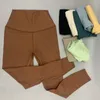 LL Collant a costine spogliati nudi Vestito da yoga modellante ad alta elasticità Leggings da corsa Pantaloni per il sollevamento dell'anca ad alta elasticità K233