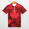 Polos pour hommes Feuille rouge Polos décontractés Canada Maple T-shirts Hommes Chemise graphique à manches courtes Jour Esthétique Oversize Tops Idée cadeau