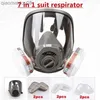 Vêtements de protection Combinaison de masques 6800 à 3 interfaces Filtre 6001/SJL Avec filtre en coton 5N11 / Boîte de filtre 501 Masque à gaz respiratoire HKD230826