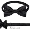 Men's Vests Men Black Paisley Vest Necktie Bowtie Pocket Square Cufflinks Dress Set Classic 5 PCS Business Waistcoat for Man 230828