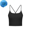 LU-186 sem costas yoga tank topos para mulheres sem mangas esportes t camisa treino sutiã de fitness secagem rápida atlético correndo colete ladyh