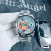 Herrkvinnor Dual Calender Block Log Automatisk Designer Watch Size 41mm 316L Rostfritt stålarmband Orologio.