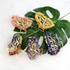 Hair Clips 5pcs Natural Stone Alloy Butterfly Grab Chip Crystal Hairclip Amethyst Rose Quartz Hairpin Clip Accessories