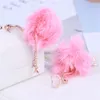 Stud Earrings European And American Jewelry Wholesale Fashion Pink Hair Ball Realistic Flamingo Elegant Ladies