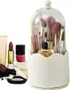 Storage Boxes Make Up Brush Organizer With Lid | Dustproof 360 Rotation Makeup Holder W