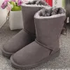 UG G Kids Bailey 2 Bows Boots Scarpe per ragazzi e ragazze Fiocco in pelle spessa Bambini Snow Cotton Ankle Stivali da neve per bambini