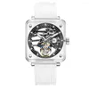 Horloges AESOP Tourbillon Mechanisch horloge 40 mm Saffier Transparant Vierkant Herenhorloges Dubbele haarbalk Mode Casual