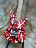 Guitare électrique personnalisée 5150 rayée, Eddie Van Halen, corps en frêne, haute qualité