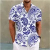 Chemises décontractées pour hommes Chemise hawaïenne d'été Motif papillon imprimé Plume menotté Rue extérieure Vêtements à manches courtes Créateur de mode