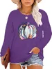 Плюс размер Хэллоуин тыквенная футболка женщин с длинным рукавом осенние графики тройники День благодарения Подарки Топы блузки