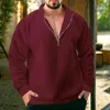 Herrenpullover Herbst und Winter Herren Freizeitmantel Pullover Plüsch verdickter Reißverschluss Pullover halber Rollkragenpullover einfarbiges Thermo-Revers-T-Shirt