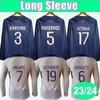 2023 24 Kimpembe Marquinhos Långärmad herrfotbollströjor Saint Germain Verratti Mbappe N.Mendes Home Away Football Shirts Adult Uniforms