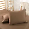 2pcs%100 Polyester Süper Yumuşak Düz Renkli Yastık Yastıkları Ev Yastığı Kapağı HKD230825 HKD230825