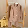 Women's Sleepwear Winter Pajama Sets Coral Fleece Thin Velvet Cute Lapel Cardigan Embroidered Bear Thickened Loungewear Pajamas For Women