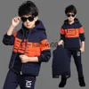 Clothing Sets Sports Suit Boys Girls Children Outfit Cotton Hooded Sweatshirt Zip Vest Pants Kids Sportswear Tracksuit Warm Clothes 3pcs Set x0828