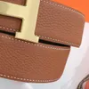 Man Design Real Calfskin Leather Strap Ceinture Luxe Homme Gold Sier Letter Buckle Belt Highest Quality Classic Style Width 38mm