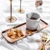 Tea Trays Wooden Serving Tray Pallet Solid Wood For Food Drinks Desserts Elegant Rectangle Teaware Home Fruit