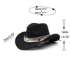 2023 New Cowboy Fedora Hat for Women Men Fedoras شعروا بقبعات الجاز Top Cap Atrumn Winter Men's Caps Party Party Gift 11colors