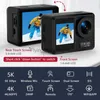새로운 실외 AX9 5K 스포츠 카메라 4K 60FPS EIS 비디오 액션 카메라 24MP 무선 마이크 터치 스크린 리모컨 HKD230828