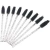 Outils de maquillage jetables Glitter Black Sourcils Brosses à cils Peigne Spoolies Lash Wands Mascara 1000pcs 230828