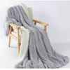 Coperte 2023 Classico Inverno Solido Grigio Blu Coperta Indietro Sherpa Furry Confortevole Peluche Tiro 130x160 cm Per Bambini Adulti Ragazzo Ragazza Regalo