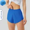 lu-16 Summer Track That 2,5 pouces Hotty Hot Shorts Lâche Respirant Séchage rapide Sport Pantalon de yoga pour femme Jupe Polyvalente Décontracté Poche latérale Gym Sous-vêtements