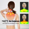 Massaging Neck Pillowws Electric Pulse Ems Portable Neck Massager Cervical Muscular Massage Relax Pain Relief Heater Instrument Personal Health Care 230828