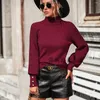 Женские свитера 2023 Осень/Зимние сплошное цвет Европейский и американский пуловер