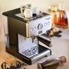 Moedores de café manuais 15 bar máquina italiana de aço inoxidável vapor semiautomático leite bolha espresso fabricante comercial CRM3605 230828