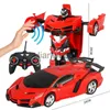 Electric/RC Animals Transformation Robot Car 118 Deformation RC Car Toy Induction led Gesture sensing Remote Control Car Models RC Combat Toy gift x0828