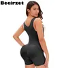 Waist Tummy Shaper Underbust Lift Bodysuit Women Shapewear Romper Body Zip Control Belly Sheath Cincher Black 230826