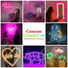 Sinais de néon personalizados sinal de luz led letras diy extra grande sinal de parede de néon xl para festa de aniversário de casamento barra de compras hkd230825