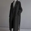 Womens Wool Blends Women Winter Coats Autumn and Femmes Solid Color Lapel Loose Long Doublesided Coat Female jas 230828