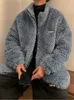 Heren Donsparka's Lamswollen Winterjassen Dikke Fleece Parka's Zware Jas Mannen Harajuku Streetwear Pufferjack Losse Y2K Fuzzy Uitloper 230828