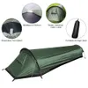 テントとシェルターキャンプシングルパーソンテントウルトラライトコンパクトな屋外スリーピングバッグ大きなスペース防水バックパッキングカバーハイキング230826