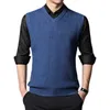 2023 camisola colete masculino simples all-match com decote em v sólido sem mangas masculino topos básico aconchegante estilo coreano lazer de malha plus size S-3XL hkd230828