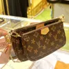 Multi Pochette дизайнерская сумка старый цветок 3в1 сумка через плечо коричневые сумки через плечо с буквами нейлоновый ремешок роскошные сумки сумки дизайнерская женская сумка с тиснением мода