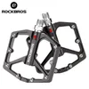 Bike Pedals ROCKBROS MTB Cycling Ultralight Pedal Bike Bicycle Sealed DU Bearing Pedals Aluminum Alloy CRMO Nonslip Cleat Bike Part Pedals 230826