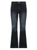Kvinnor Jeans låg midja Y2K Flare Estetic Retro 2000 -talet Söt denim Sweatpants Streetwear Fashion Harajuku Casual Capris CuteandPsycho 230828