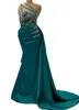 2023 Aso Ebi Arapça Avcı Yeşil Denizkızı Prom Elbise Kristaller Dantel Akşam Resmi Partisi İkinci Resepsiyon Doğum Günü Nişan Önlük 2939